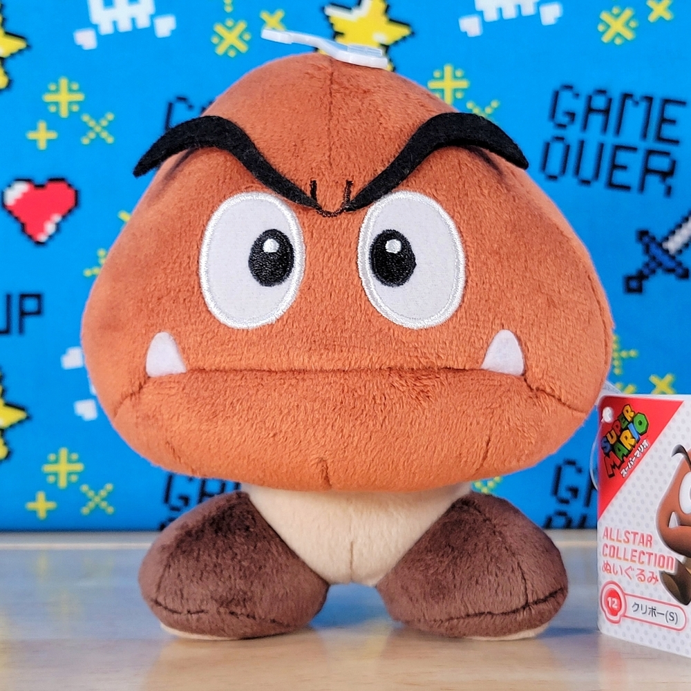 Super Mario All Star Collection Goomba 5" #12 Nintendo Little Buddy Plush NWT